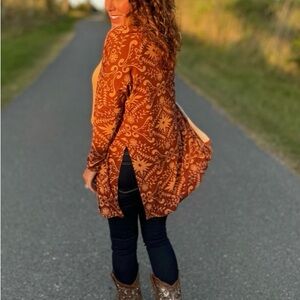 The Connie Elegant Brown Patterned Women's Cardigan